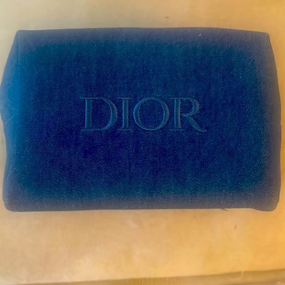 Dior Denim Style Cosmetic Pouch - New